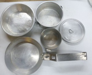 *OFFICIAL ALUMINUM MESS KIT CAMPING BOY SCOUTS SURVIVAL SET kqs
