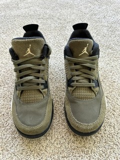 Nike Air Jordan IV 4 Retro SE Craft Olive Green FB9929 200 (PS) Sz 2y PREOWNED