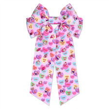 Valentines Day Hair Bows for Women Girls Conversation Candy Heart Hair Bow Clips