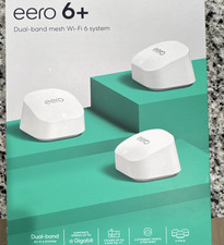 eero 6 Dual-Band Mesh Wi-Fi 6 Gigabit Router 3-Pack, Works with Alexa