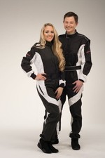 Kartanzug,Kartoverall,Cordura,Gr.40(JM),3-lagig,schwarz/weiß,keep-racing Overall