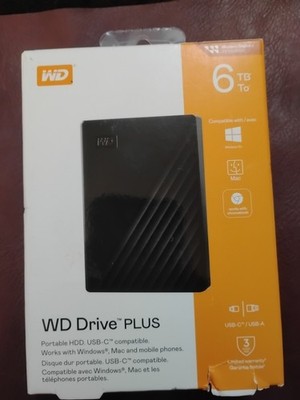 WD DRIVE PLUS 6TB PORTABLE HDD- BRAND NEW SEALED