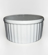 ARABIA WHITE SOUFFLE BAKING DISH BOWL  BAKER  7?   - FINLAND VGC