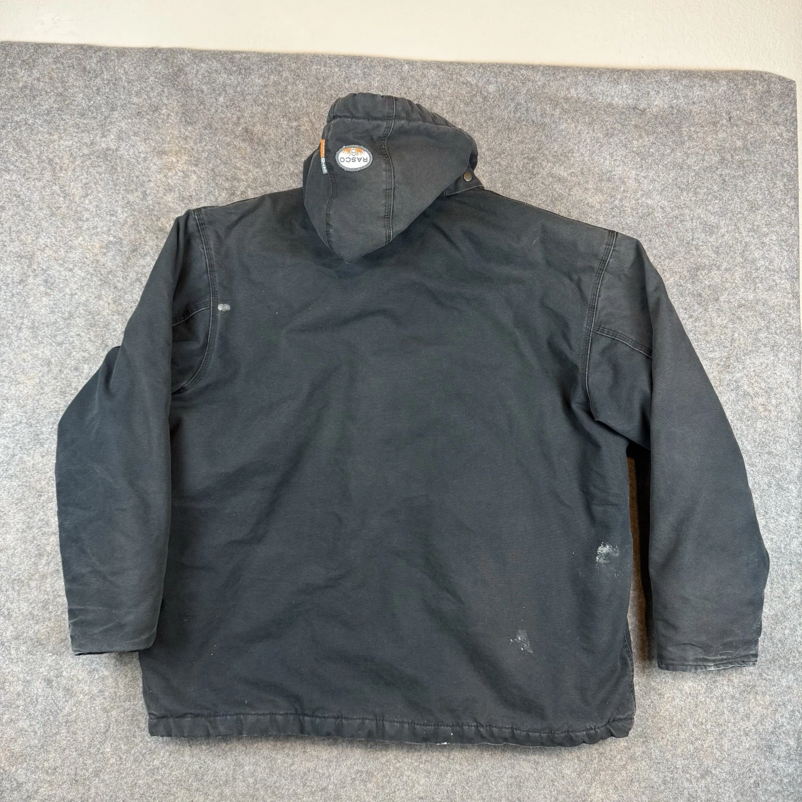 Rasco FR Flame Resistant Work Jacket Mens XXL Quilted Canvas Coat CAT4 Hooded image 2