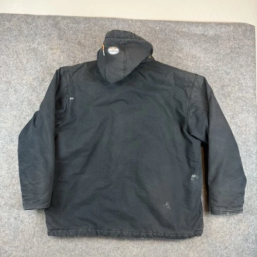 Rasco FR Flame Resistant Work Jacket Mens XXL Quilted Canvas Coat CAT4 Hooded image 2
