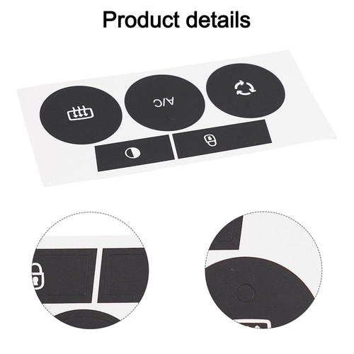 Autocollant r��paration bouton pour C4 2014 2018 vinyle noir robuste pour comman - Photo 9 sur 12