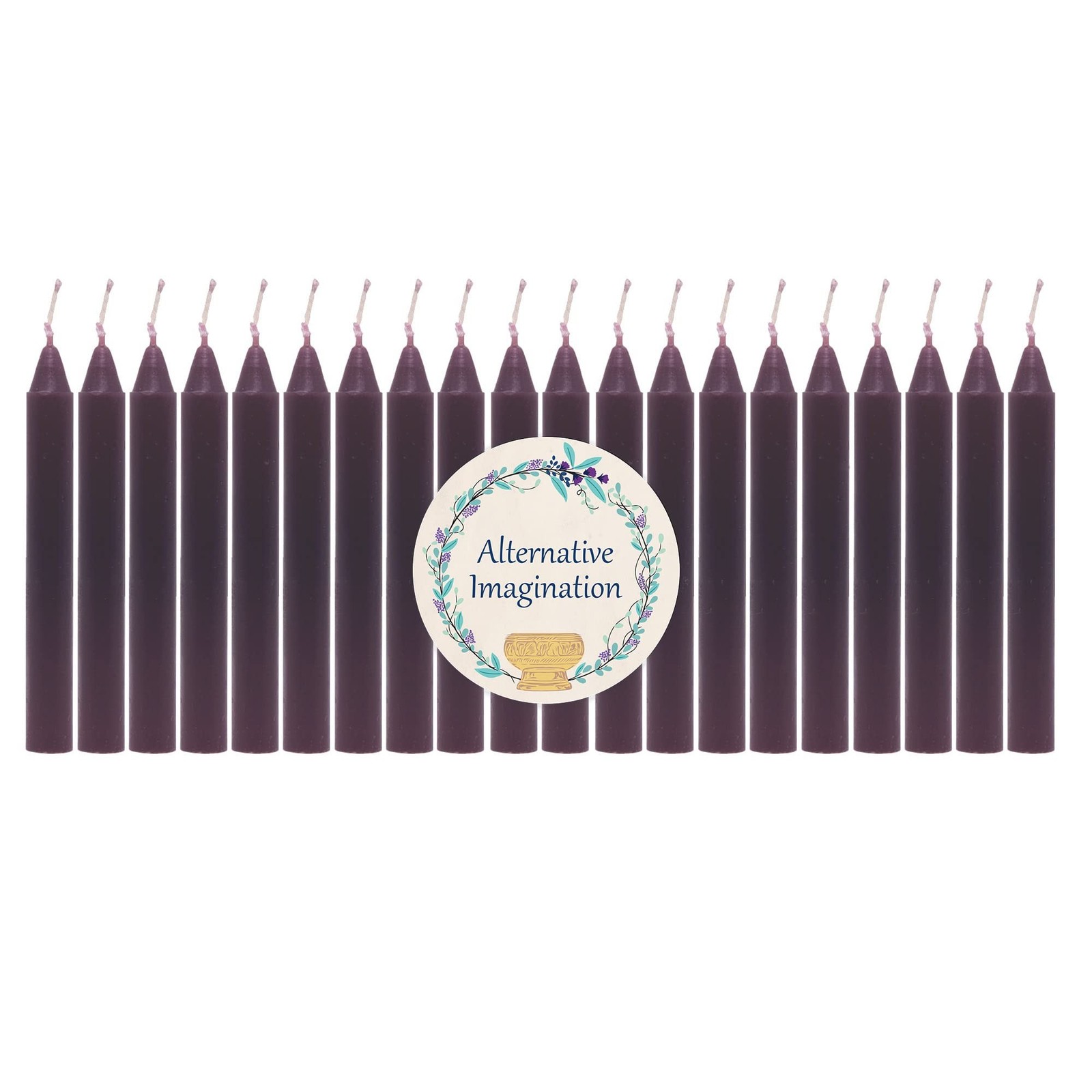 Alternative Imagination Black Chime Candles - 20 Pack of Unscented 4 Inch Min...