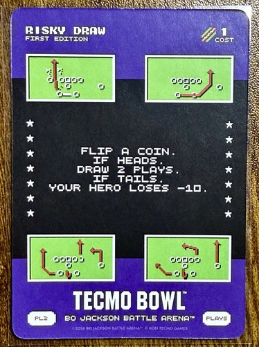 Bo Jackson Battle Arena Tecmo Bowl Play 2 PL2 Risky Draw SSP