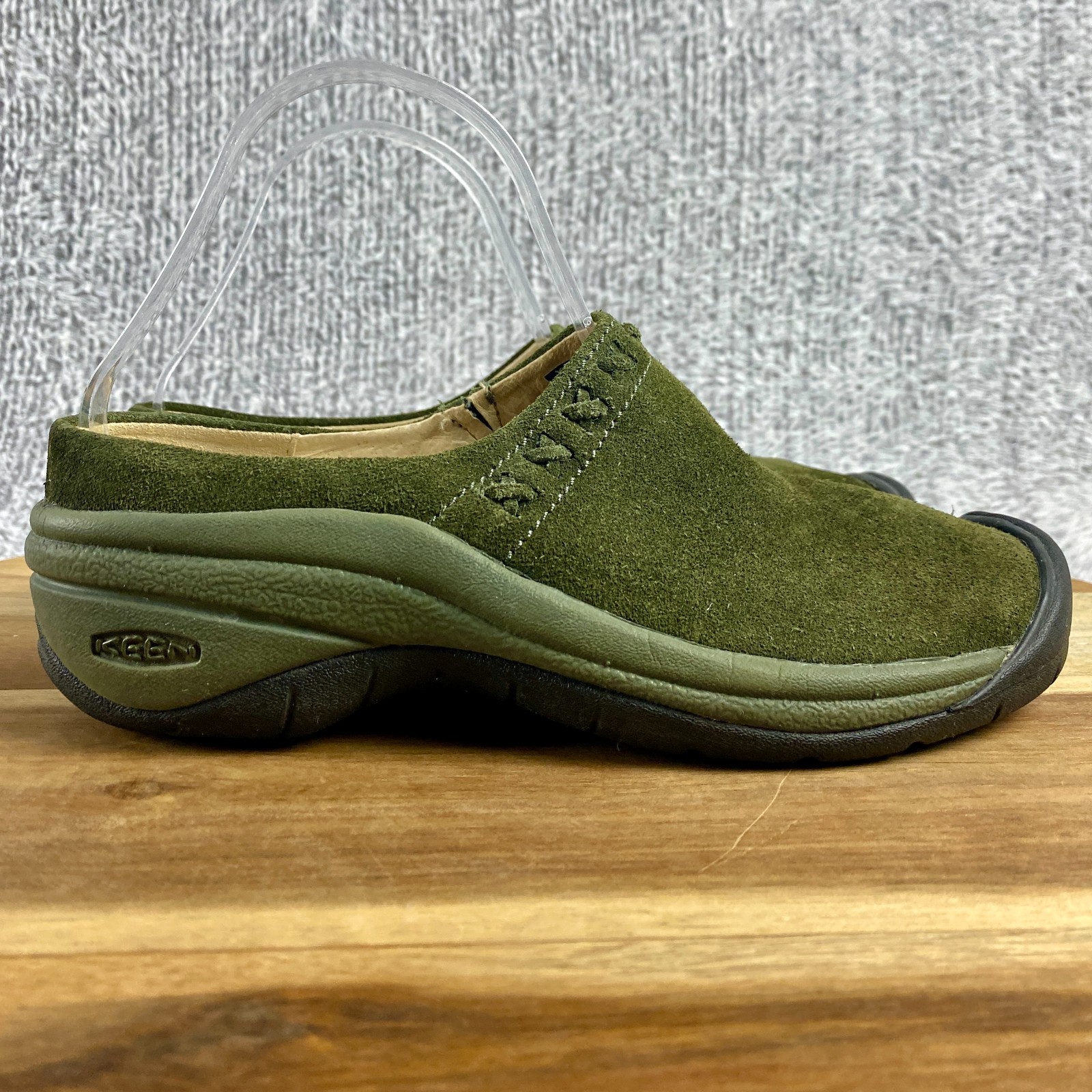 Scarpe zoccoli Keen Chambers donna 37 6 5 verde muschio scamosciato slip on comode mules