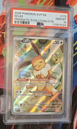 Pokémon TCG Eevee Prismatic Evolutions Black Star Promo Holo PSA 10 #173 EN