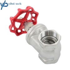 1 PC 1-1/2 Inch DN40 Stainless Steel Gate Valve, NPT Female Rotary Sluice Valve