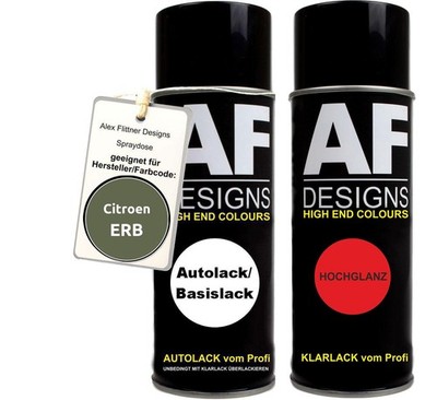 Spraydose für Citroen ERB Vert Onf Bussing Basislack Klarlack Sprühdose 400ml