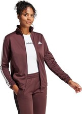 adidas Originals Women Tricot 3 Stripes Track Top Sweatshirt Ruby White Size M