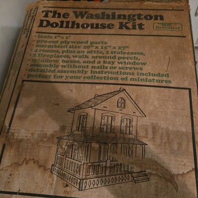 NEW Vintage THE WASHINGTON WOOD DOLL HOUSE KIT # 8004 by GREENLEAF