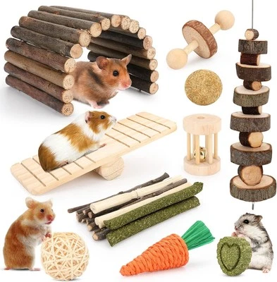 YIXUND Hamsterspielzeug, Meerschweinchen, Spielzeug, Hamsterrad, Hamsterkäfig,