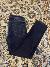 Jacob Cohen - Jeans slim fit W30 L29 blu scuro lavaggio made in Italy denim