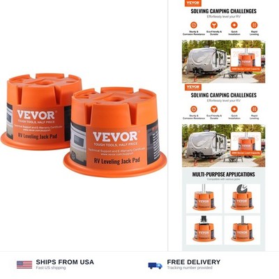 VEVOR Trailer Jack Block, 2000 lbs Capacity per RV Leveling Block, Polypropyl...