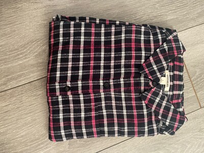 Goodthreads Women's Brushed Flannel Relaxed-Fit Belted Shirt-Dress Size Large