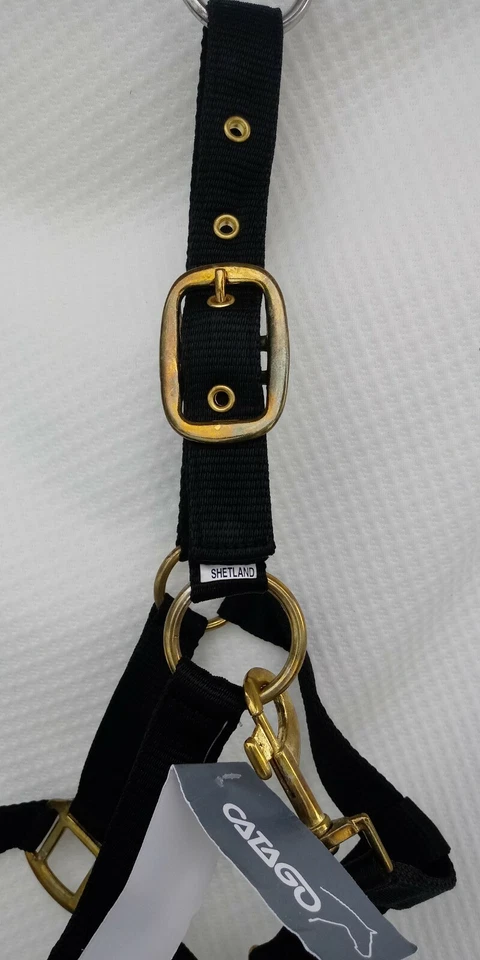 Catago Halfter Nylonhalfter 2fach verst.Fohlen Mini Shetty +Pony Fohlen schwarz - Bild 3 von 4
