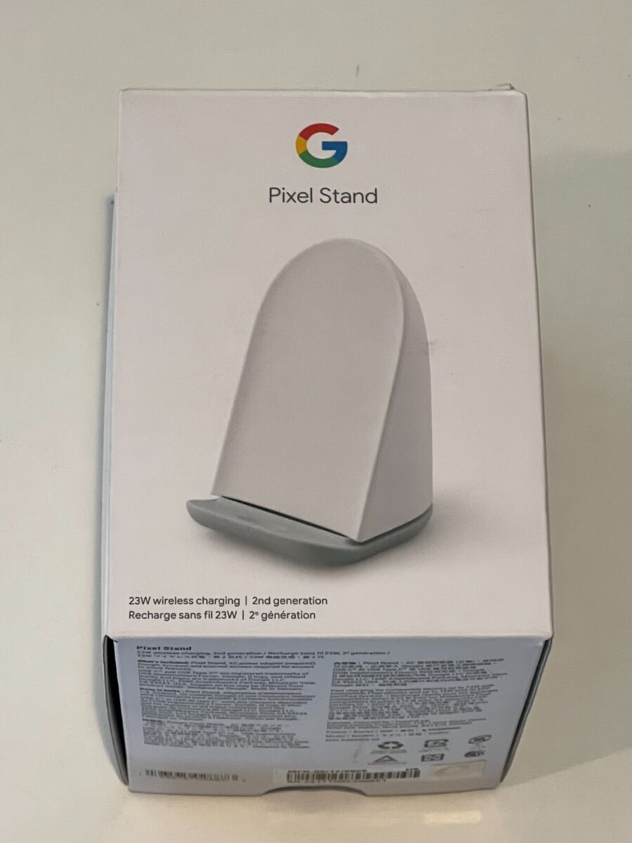 Google Pixel Stand 2nd Gen Charger Stand for Qi-Certified Devices -Clearly  White