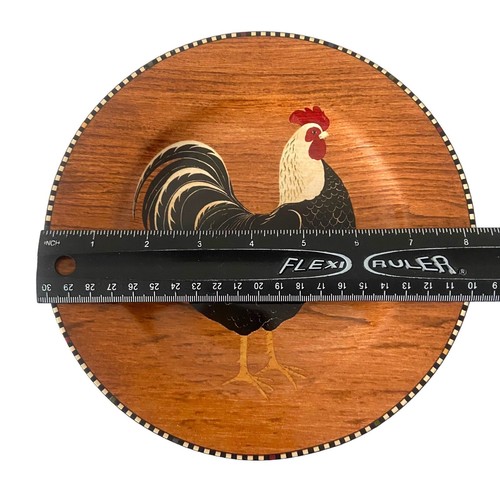 Sakura Warren Kimble Rooster Salad Plates Set of 4 Easter Theme Plate Multicolor - Picture 9 of 10