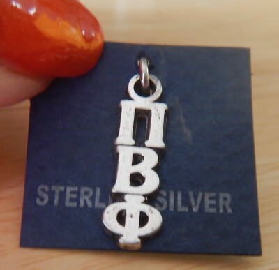 Sterling Silber 20x6mm Griechische Schwesternschaft Pi Beta Phi Lavalier Charm