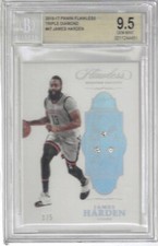 JAMES HARDEN 2016 PANINI FLAWLESS TRIPLE DIAMOND /5 BGS 9.5 GEM MINT POP 1/1