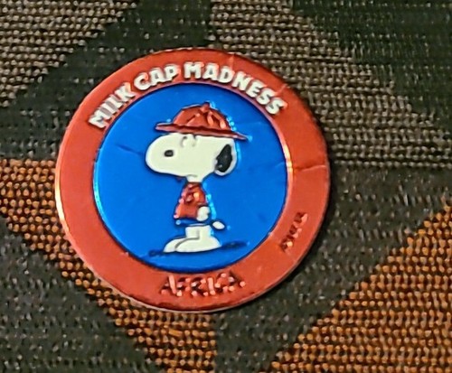Lot Of 7 Snoopy Milk Cap Madness Pogs Peanuts Continents Charlie Brown - Picture 6 of 15