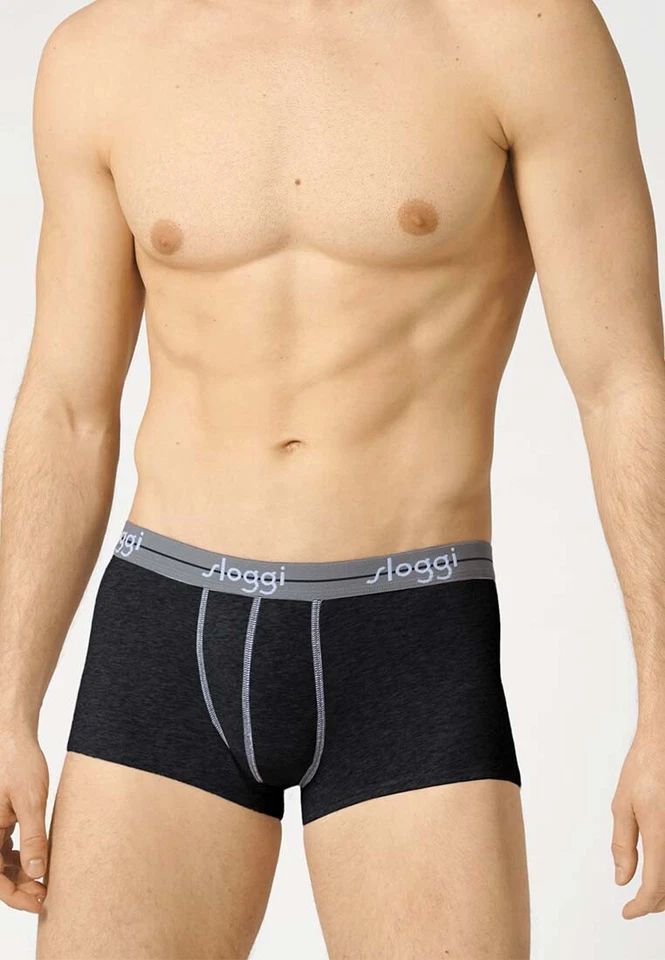SLOGGI START HIPSTER 2 Boxer Short Bi-Colore Uomo GRIGIO-NERO-BIANCO-NERO - Immagine 2 di 4
