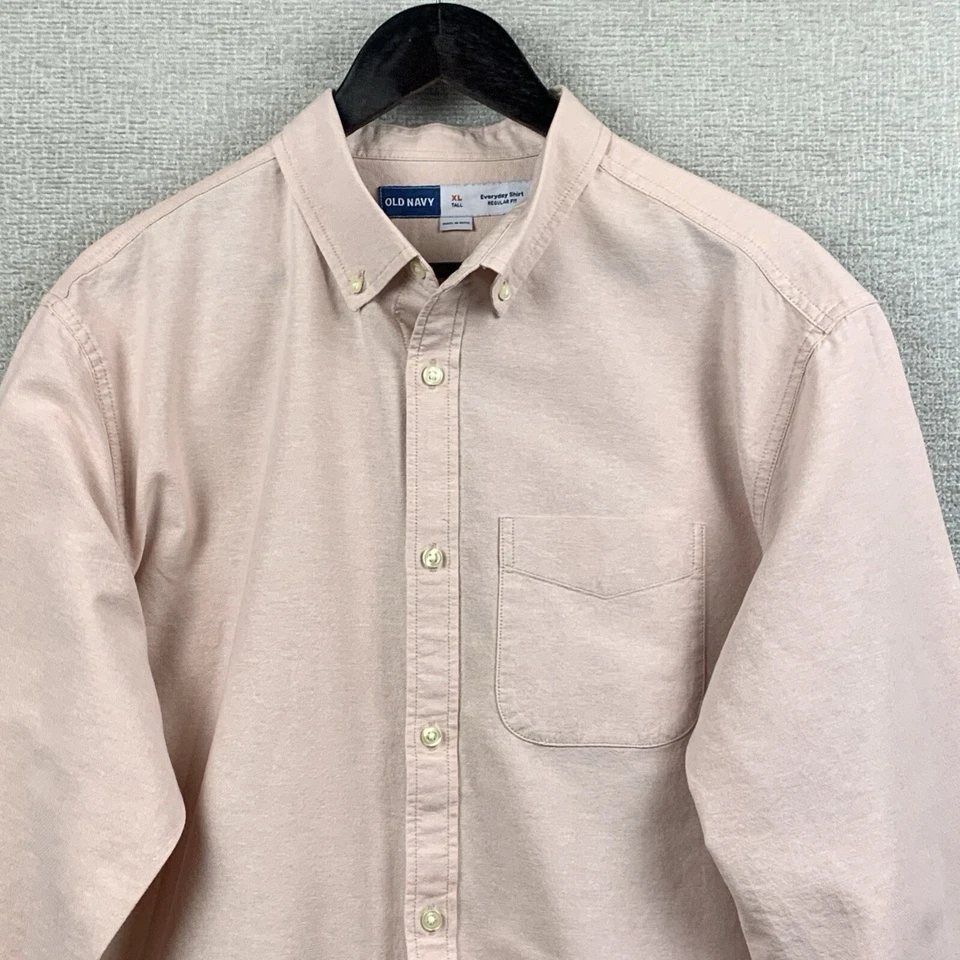 OLD NAVY Button Down Shirt Men's Size Extra Large Tall Dusty Rose Classic Preppy - Image 2 of 4