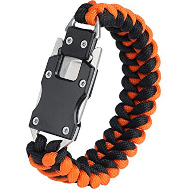 Paracord Folding Knife Bracelet Survival Cord Emergency Tactical EDC Bracelet eBay