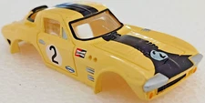 Corvette Grand Sport Yellow JL TJet HO Slot Car BODY for AURORA autoworld DASH