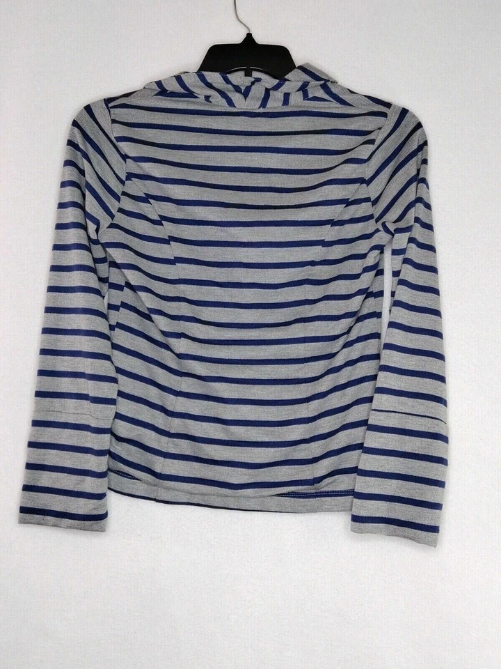 Chaqueta Blazer Maurices Mujer 1 Botón Frontal Rayas Talla Mediana Gris Azul Marino Foto 2 de 4