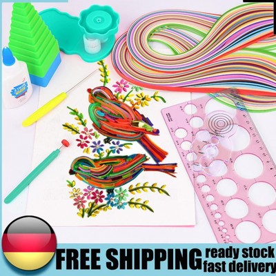 Handmade Quilling Paper Art Set Tweezer Needles Rolling Pen Starter Quilling Kit