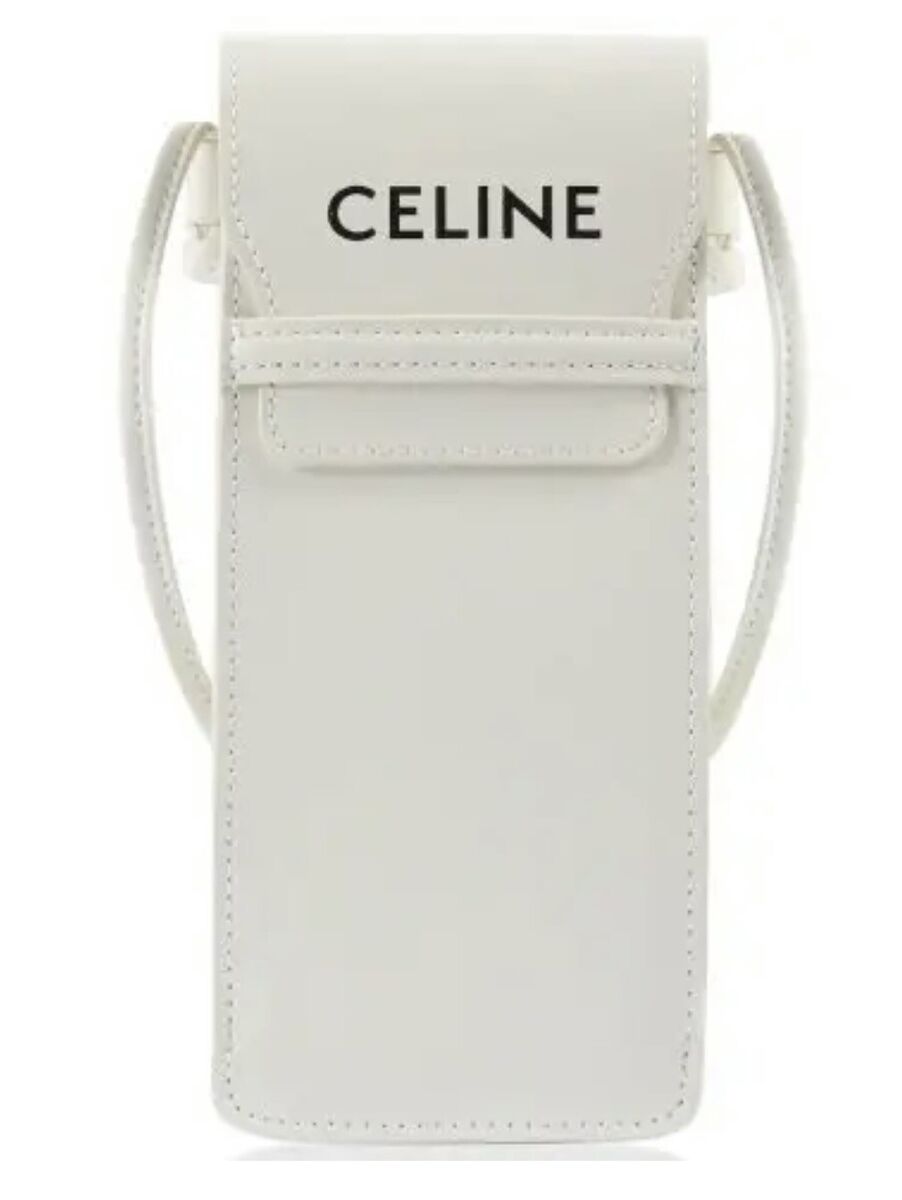 CELINE Authentic White crossbody pouch phone wallet CELINE Authentic White crossbody pouch phone wallet