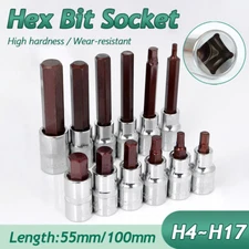 Metric Alan Allen Alen Hex Key Socket Bit Rachet Wrench 1/2 Inch Drive H4-H17