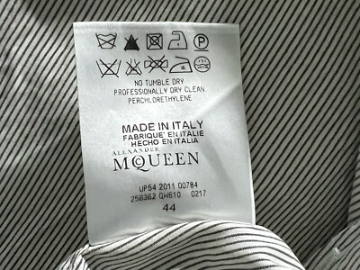 A-3 alexander mcqueen Dress Shirt Men 44 | eBay