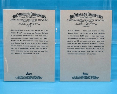 2011 Topps Allen & Ginter JAKE LAMOTTA Base & Code Card SP - Picture 2 of 2