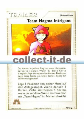 Pokemon EX Team Magma vs. Team Aqua 70/95 Team Magma Intrigant Deutsch