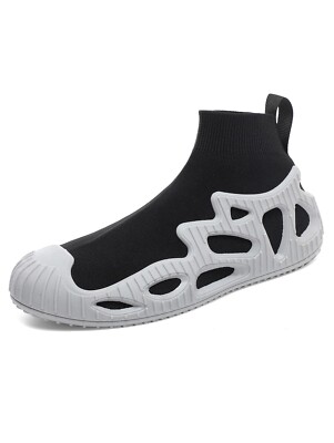Niepce Futuristic Sock Sneakers Breathable Lightweight Slip-On Shoes for Men