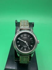 Timex Indiglo W/Date Quartz Watch Rectangle Band New Battery