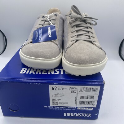 Birkenstock New With Box Bend Low II Suede Leather Regular 42 Whale Gray Women's