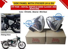 ROYAL ENFIELD CHROME SIDE PANEL WITH STICKER ...