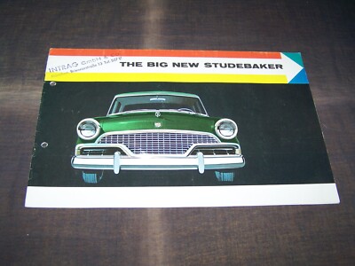 TOPRARITÄT Herrlicher Prestige Prospekt Studebaker Programm von 1956 !!!