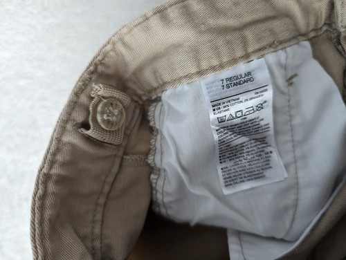 Girl's Beige Old Navy Stretch School Uniform Skinny Jeggings Pants. Size 7 - Picture 5 of 5