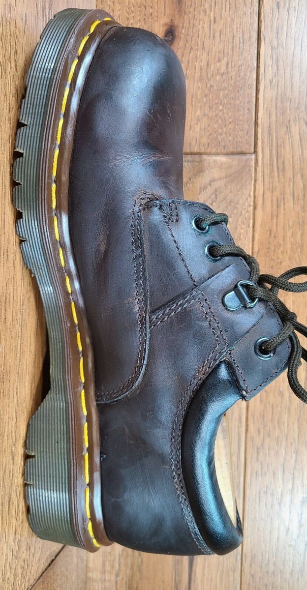 Dr. Martens DM Industrial Brown Leather Steel Safety Toe Shoes