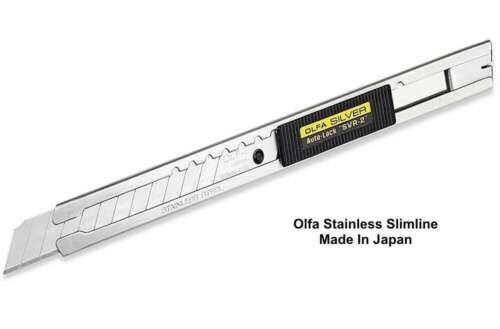 OLFA® Stainless Steel Slimline Knife - Retractable Locking Blade Design - Japan - Imagen 1 de 7