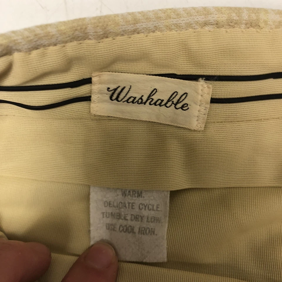 Pantalones de Colección Años 70 MoD AMARILLO ESTÁTICO A CUADROS Hippie DISCOTECA BELL BOTTOMS Pantalones Foto 3 de 4