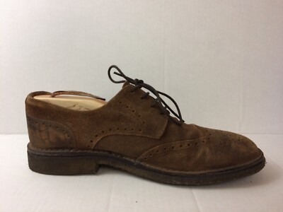 Men\'s Ralph Lauren Tan Leather and Suede Oxford Shoes size 10.5 Made in Italy edward green x ralph lauren purple label dress Oxford  main image 4