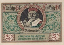 50 PFENNIG 1921 City of ROTHENBURG OB DER TAUBER Bavaria UNC GERMANY #PH544.U